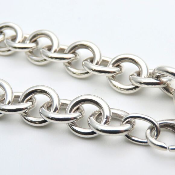 TIFFANY Silver Heart Charm Bracelet